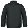 Coats, Jackets & Blazers * | B&C B&C Mens Real+ Premium Windproof Thermo-Isolated Jacket (Waterproof Pu Coating) ( ) Black