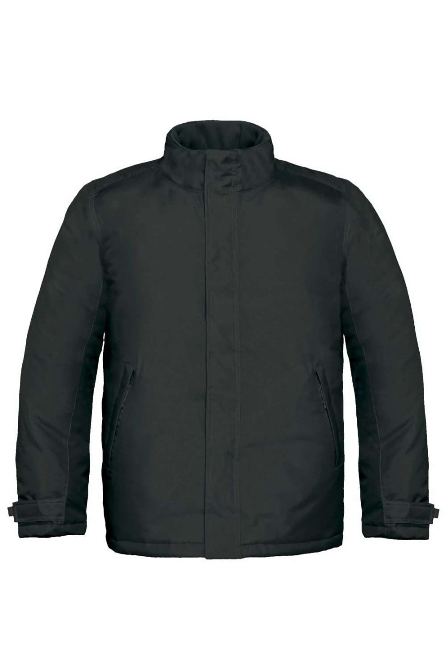 Coats, Jackets & Blazers * | B&C B&C Mens Real+ Premium Windproof Thermo-Isolated Jacket (Waterproof Pu Coating) ( ) Black