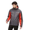 Coats, Jackets & Blazers * | Regatta Mens Highton Stretch Waterproof Jacket Rhino/Cajun Orange