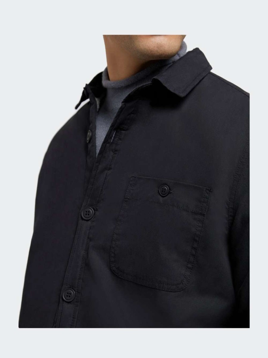 Coats, Jackets & Blazers * | Onia Sherpa-Lined Cotton Shacket Black