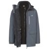 Coats, Jackets & Blazers * | Trespass Mens Edgewater Ii 3 In 1 Waterproof Jacket ( ) Carbon