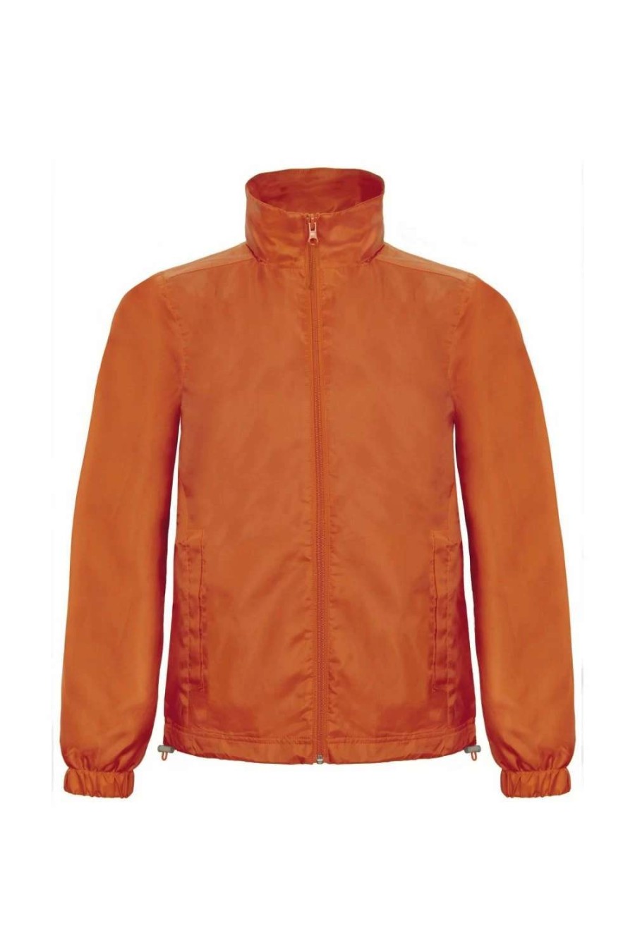 Coats, Jackets & Blazers * | B&C B&C Mens Id.601 Hooded Showerproof Windbreaker Jacket ( ) Orange