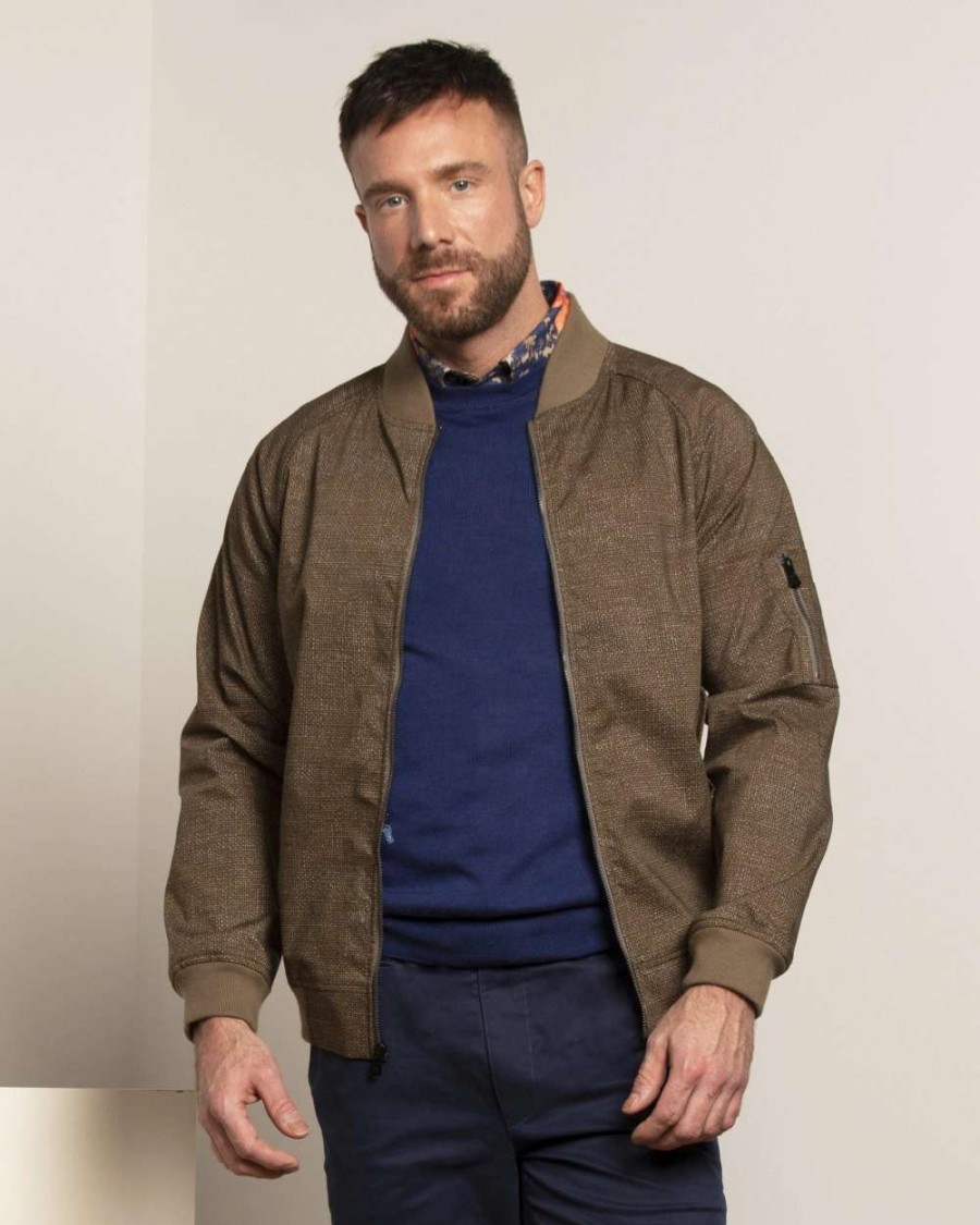 Coats, Jackets & Blazers * | Lords Of Harlech Of Harlech Barry Burlap Jacket Taupe