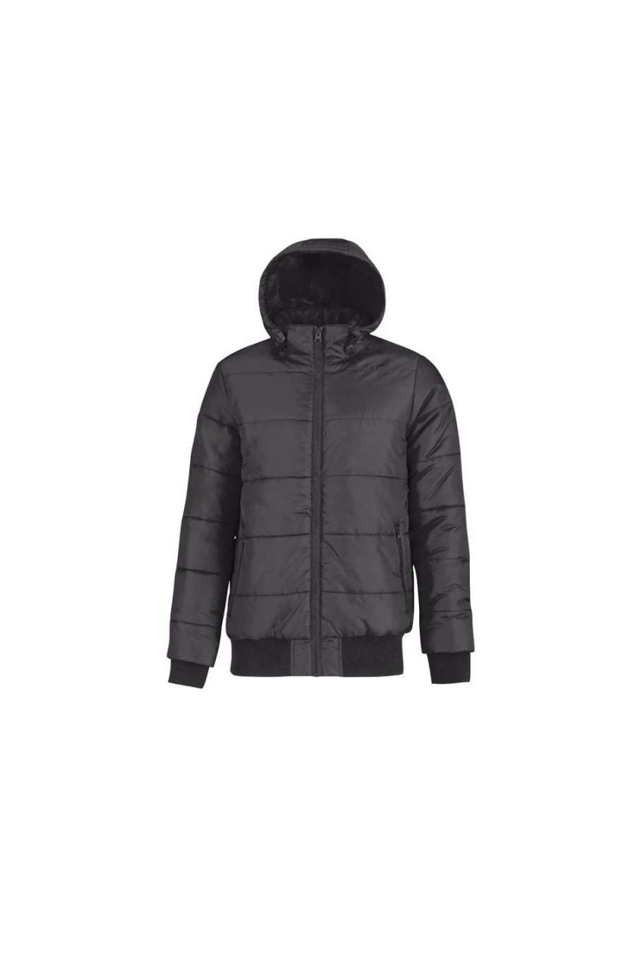 Coats, Jackets & Blazers * | B&C B&C Mens Superhood Padded Bomber Jacket ( ) Dark Gray/ Neon Orange