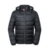 Coats, Jackets & Blazers * | Russell Adults Unisex Hooded Nano Jacket ( ) Black