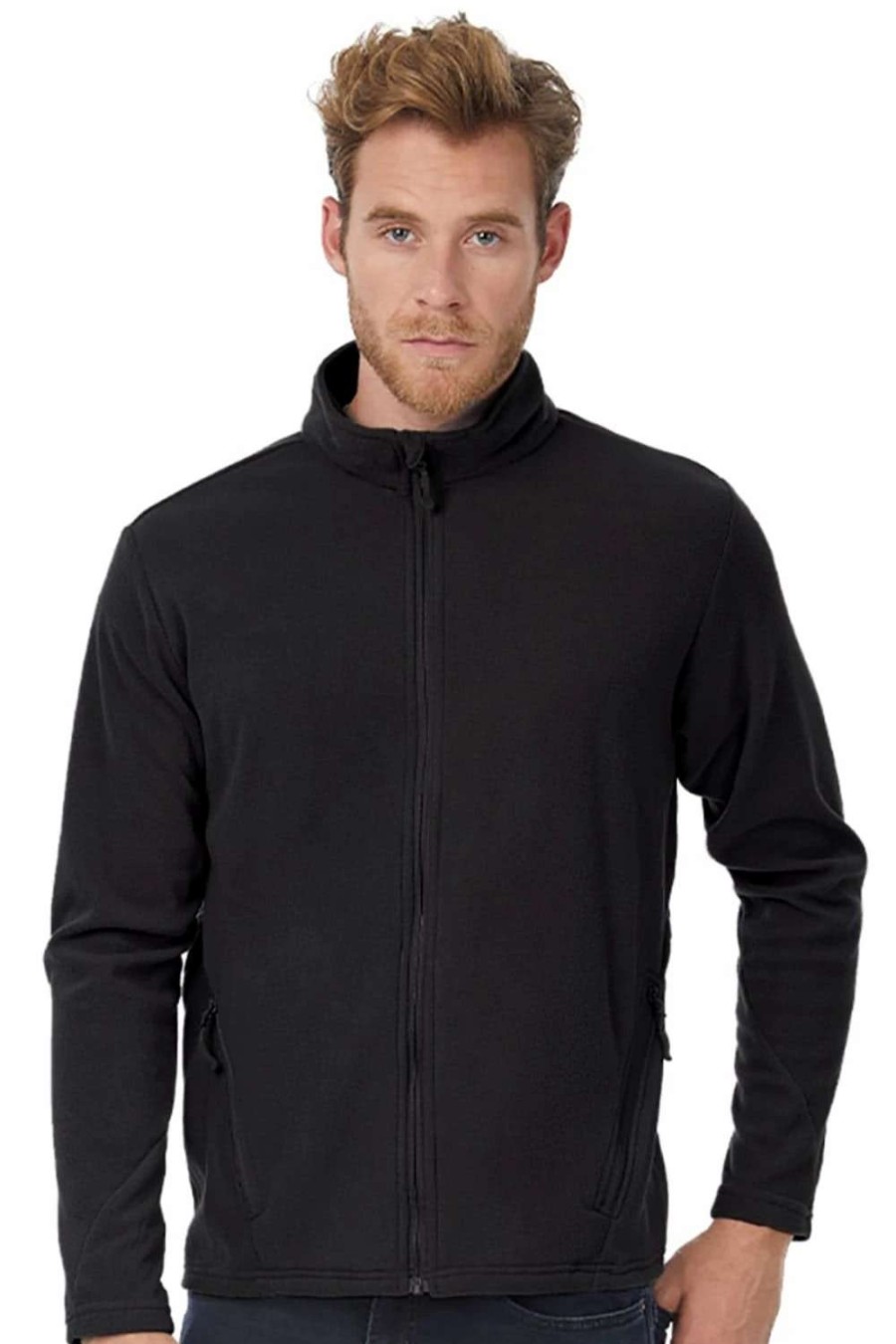 Coats, Jackets & Blazers * | B&C B&C Mens Coolstar Ultra Light Full Zip Fleece Top ( ) Black