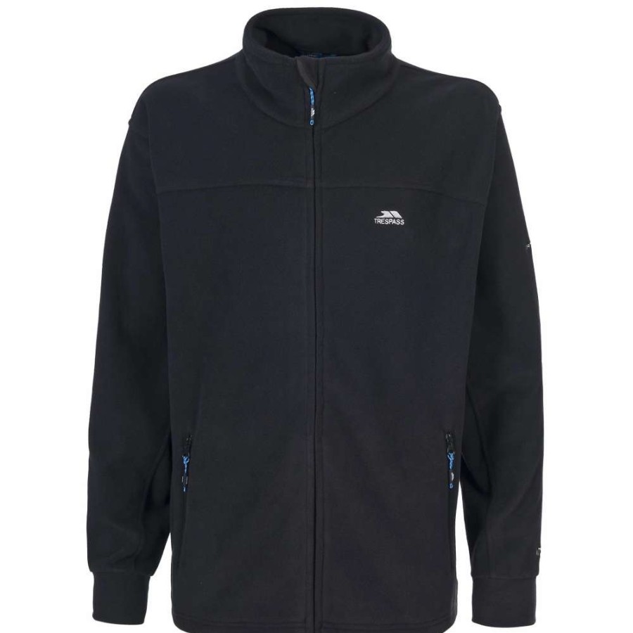 Coats, Jackets & Blazers * | Trespass Mens Bernal Full Zip Fleece Jacket ( ) Black