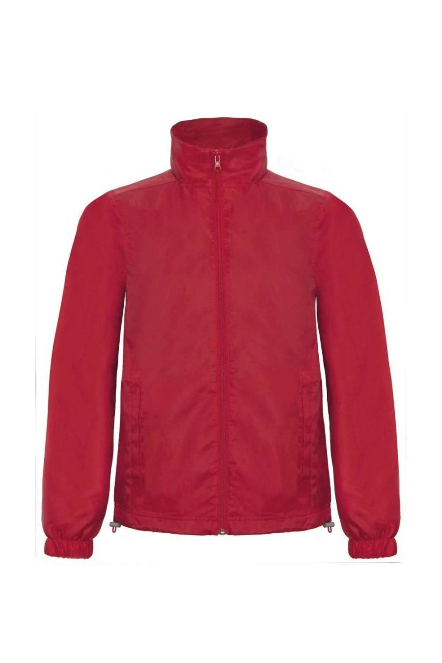 Coats, Jackets & Blazers * | B&C B&C Mens Id.601 Hooded Showerproof Windbreaker Jacket ( ) Red