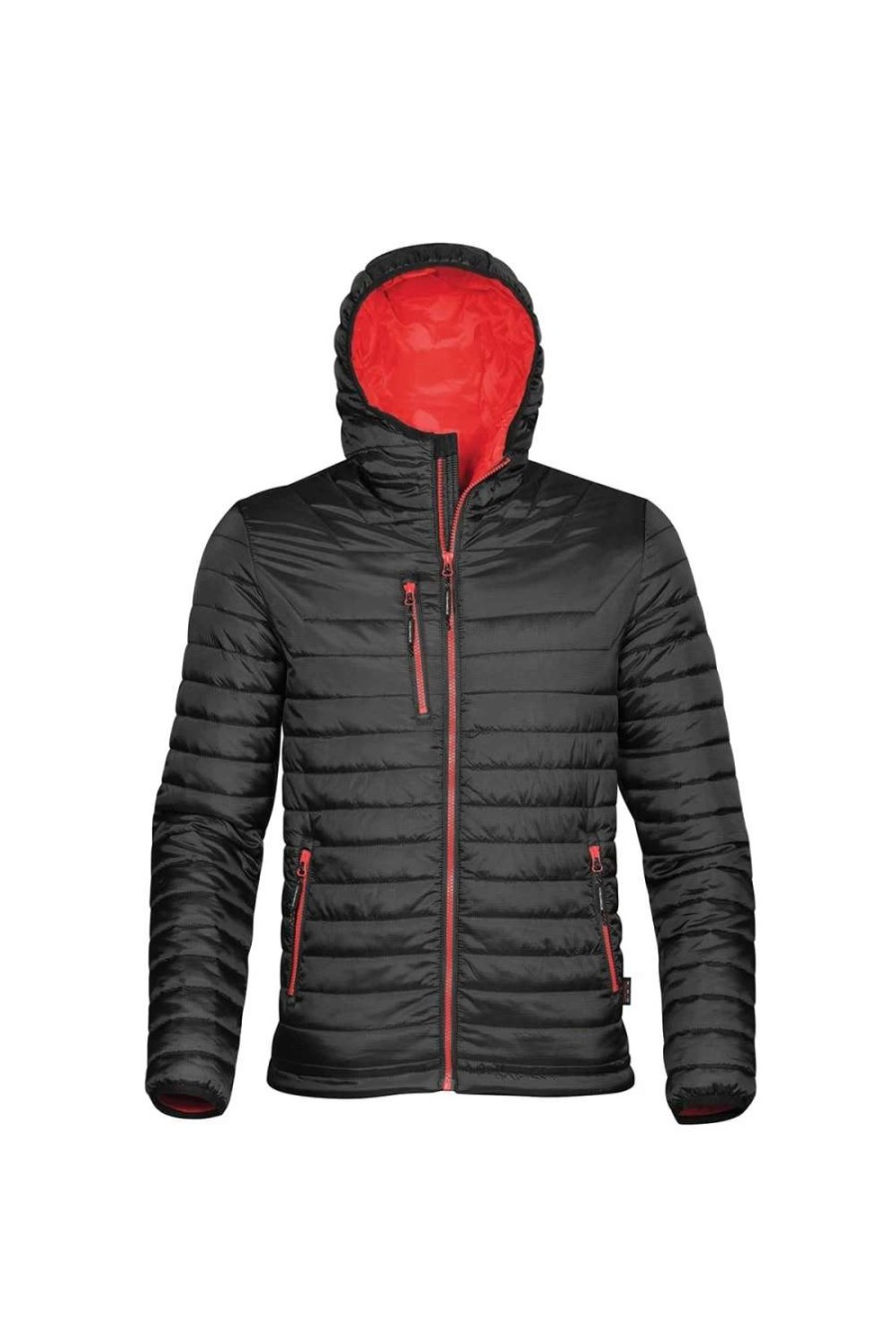 Coats, Jackets & Blazers * | Stormtech Mens Gravity Hooded Thermal Winter Jacket (Durable Water Resistant) ( ) Black/True Red