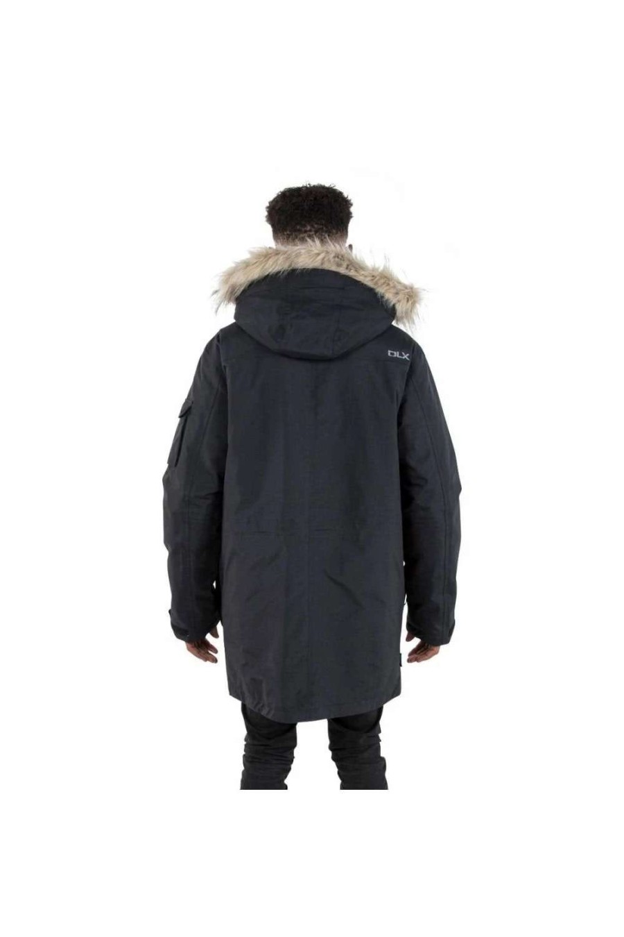 Coats, Jackets & Blazers * | Trespass Mens Pixilation Deluxe Hooded Weatherproof Rain Jacket Black