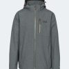 Coats, Jackets & Blazers * | Trespass Mens Ferguson Ii Deluxe Touch Fastening Softshell Hooded Jacket Dark Gray Marl