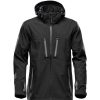 Coats, Jackets & Blazers * | Stormtech Mens Patrol Hooded Soft Shell Jacket ( ) Black/Carbon