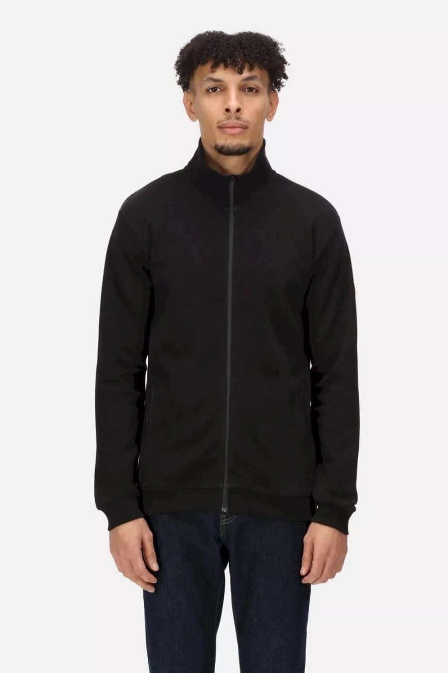 Coats, Jackets & Blazers * | Regatta Mens Felton Sustainable Full Zip Fleece Jacket Black