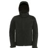 Coats, Jackets & Blazers * | B&C B&C Mens Hooded Softshell Breathable, Waterproof & Windproof Jacket (Fleece Lini ( ) Black