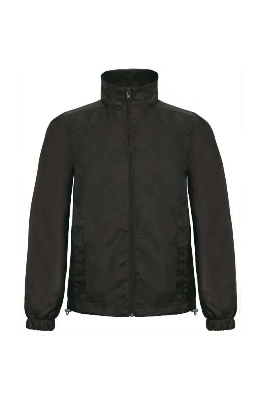 Coats, Jackets & Blazers * | B&C B&C Mens Id.601 Hooded Showerproof Windbreaker Jacket ( ) Black