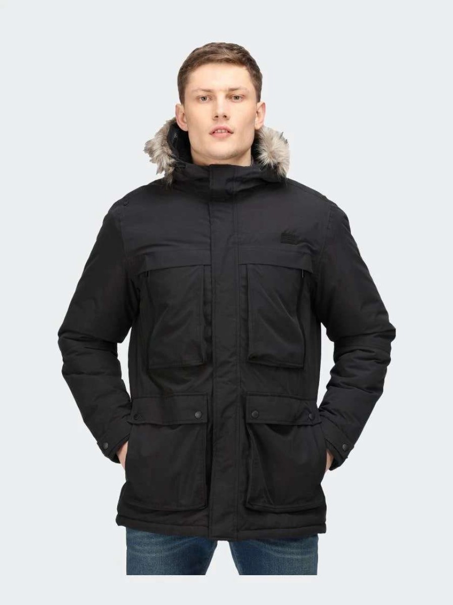 Coats, Jackets & Blazers * | Regatta Volter Waterproof Insulated Parka Black