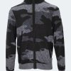 Coats, Jackets & Blazers * | Lords Of Harlech Of Harlech Carlo Full Zip Sweater Charcoal Camo