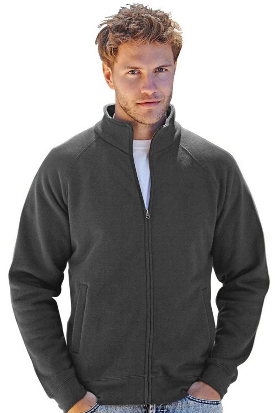 Coats, Jackets & Blazers * | Of The Loom Fruit Of The Loom Mens Premium 70/30 Full Zip Sweatshirt Jacket ( ) Light Graphite