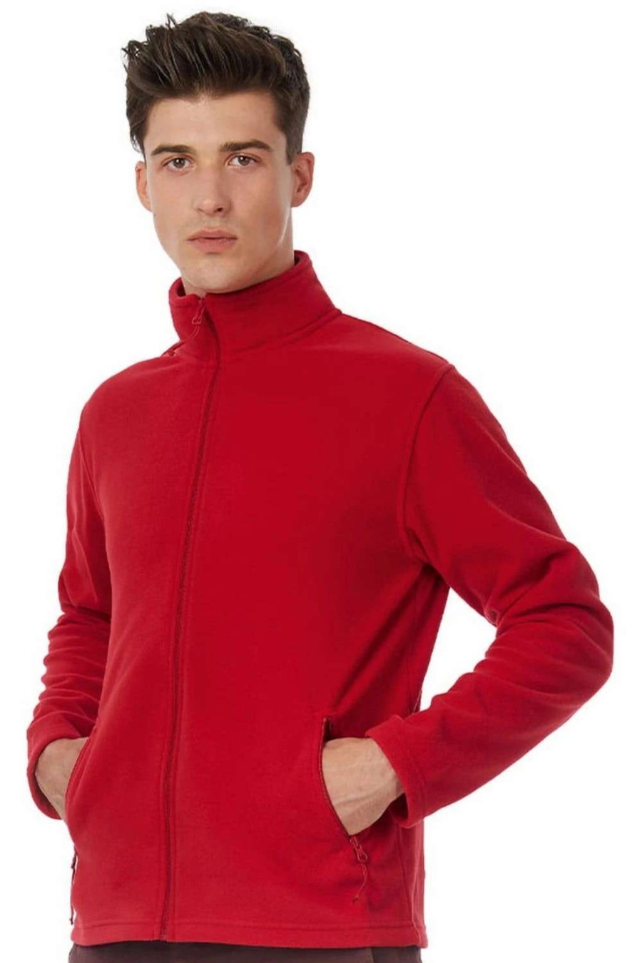 Coats, Jackets & Blazers * | B&C B&C Collection Mens Id 501 Microfleece Jacket ( ) Red