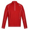 Coats, Jackets & Blazers * | Regatta Mens Yonder Quick Dry Moisture Wicking Half Zip Fleece Jacket Chinese Red