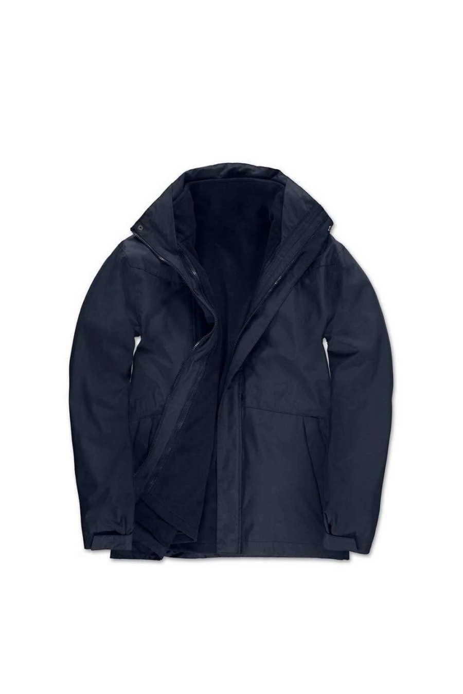 Coats, Jackets & Blazers * | B&C B&C Mens Corporate 3-In-1 Hooded Parka Jacket ( ) Navy