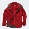 Coats, Jackets & Blazers * | Craghoppers Mens Expert Kiwi 3 In 1 Waterproof Jacket ( ) Red/Red