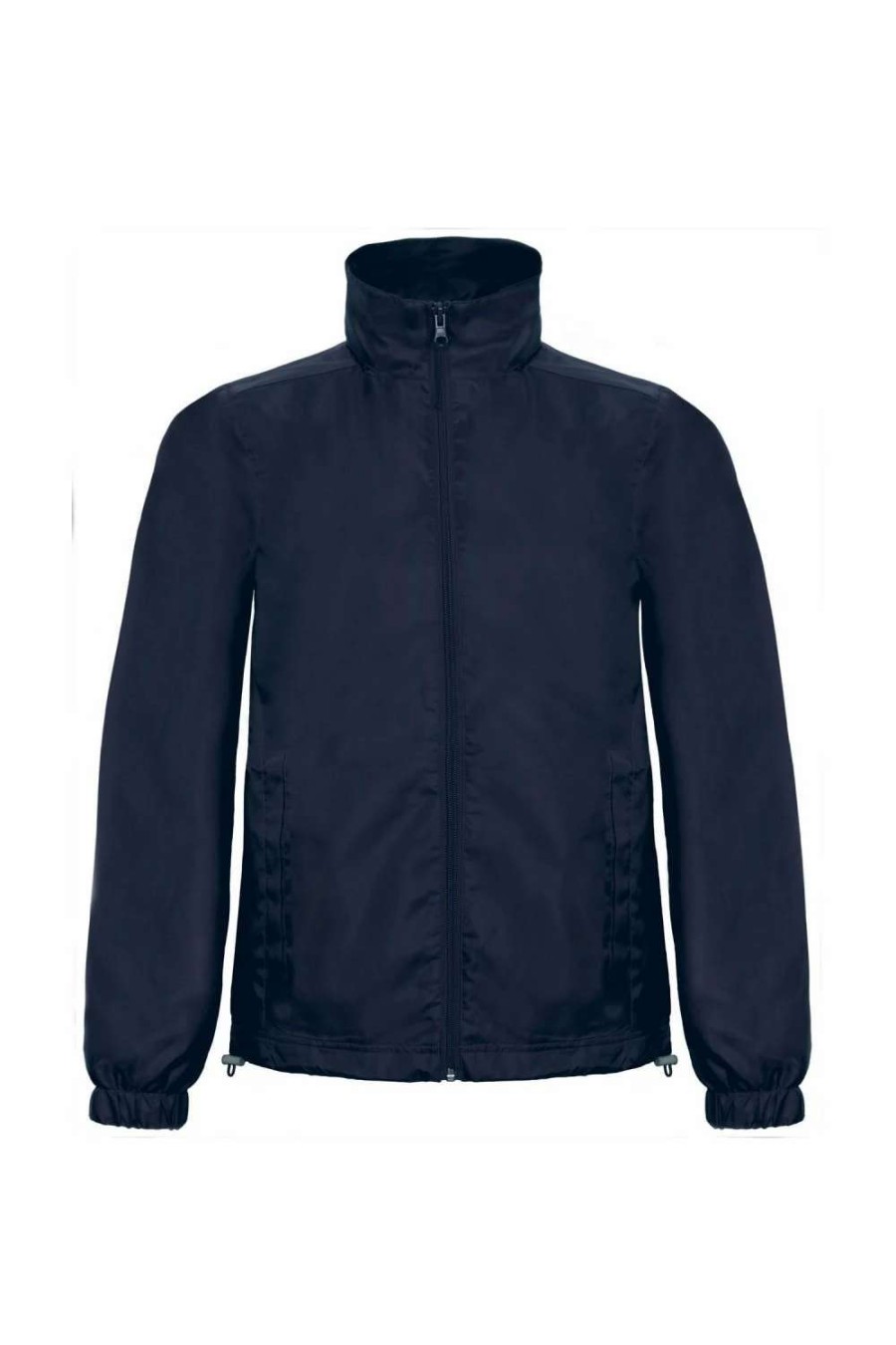 Coats, Jackets & Blazers * | B&C B&C Mens Id.601 Hooded Showerproof Windbreaker Jacket ( ) Navy