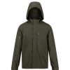 Coats, Jackets & Blazers * | Regatta Mens Feelding Linear Waterproof Bomber Jacket Dark Khaki