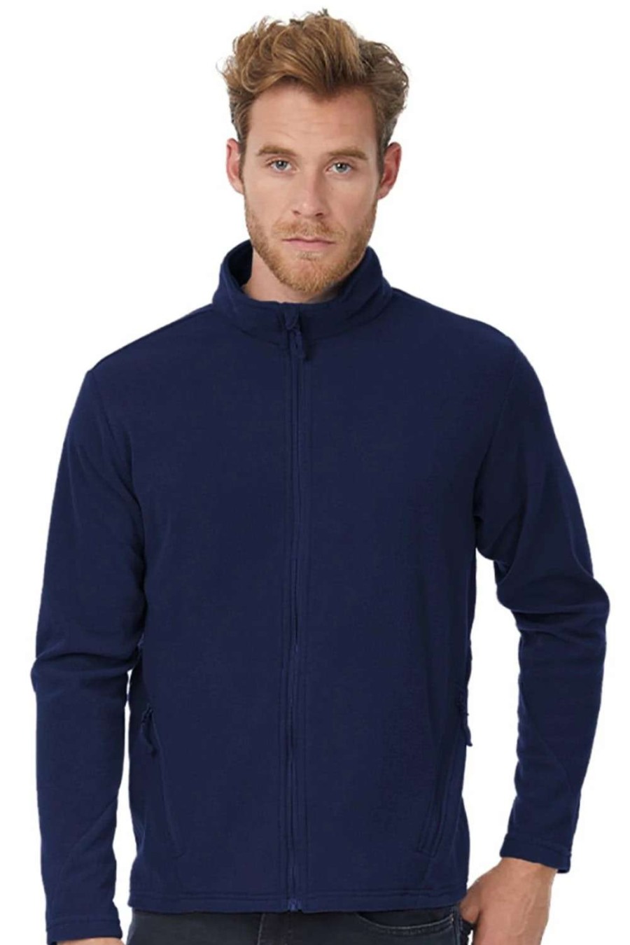 Coats, Jackets & Blazers * | B&C B&C Mens Coolstar Ultra Light Full Zip Fleece Top ( ) Navy