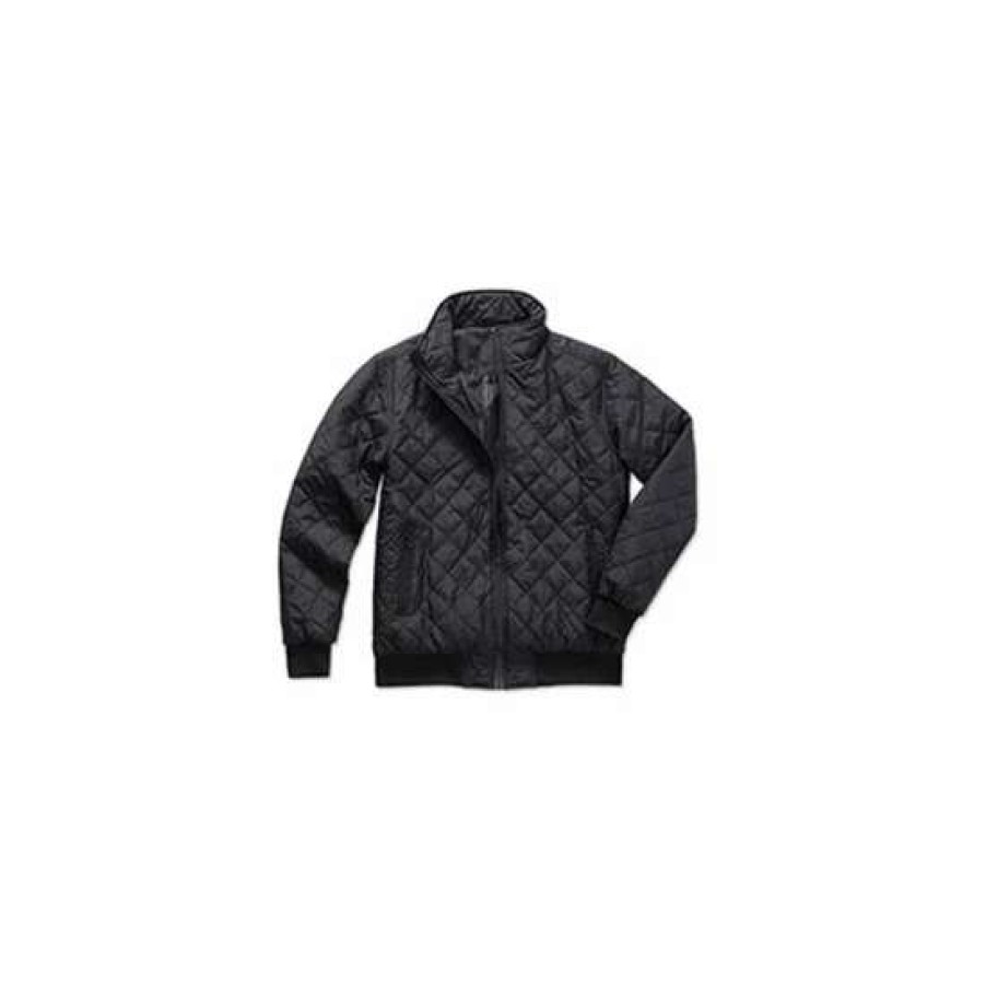 Coats, Jackets & Blazers * | Stedman Active Quilted Blouson Mens Jacket ( ) Coats, Jackets & Blazers Black Opal