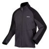 Coats, Jackets & Blazers * | Regatta Mens Highton Iii Full Zip Fleece Jacket Dark Grey/Black