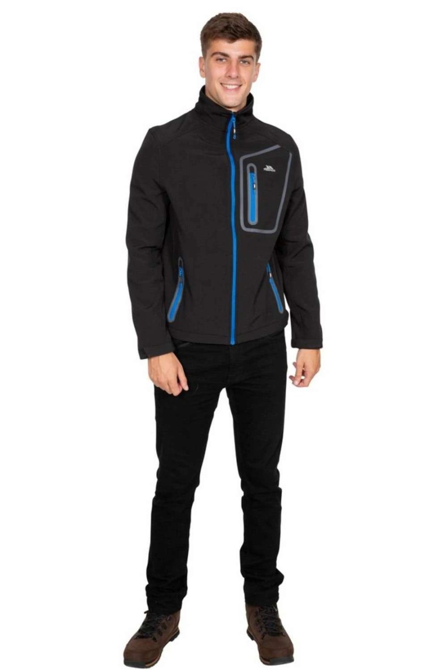 Coats, Jackets & Blazers * | Trespass Mens Hotham Softshell Jacket Black