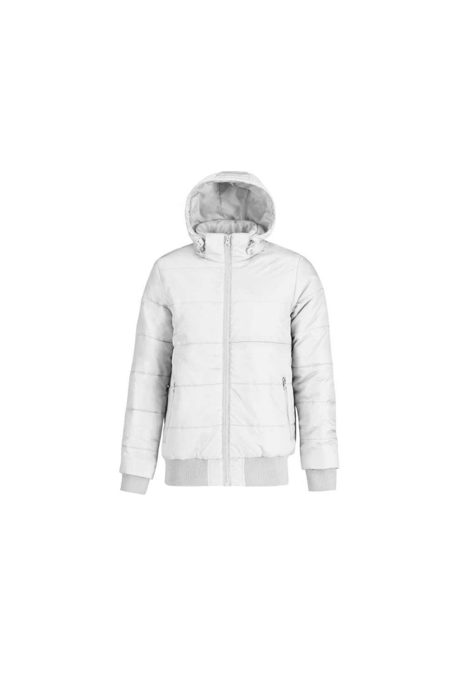 Coats, Jackets & Blazers * | B&C B&C Mens Superhood Padded Bomber Jacket ( ) White/ Warm Gray