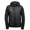 Coats, Jackets & Blazers * | Tee Jays Jays Mens Hooded Full Zip Crossover Jacket ( ) Black