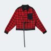 Coats, Jackets & Blazers * | Konus Men'S Plaid Shirt Jacket In Red