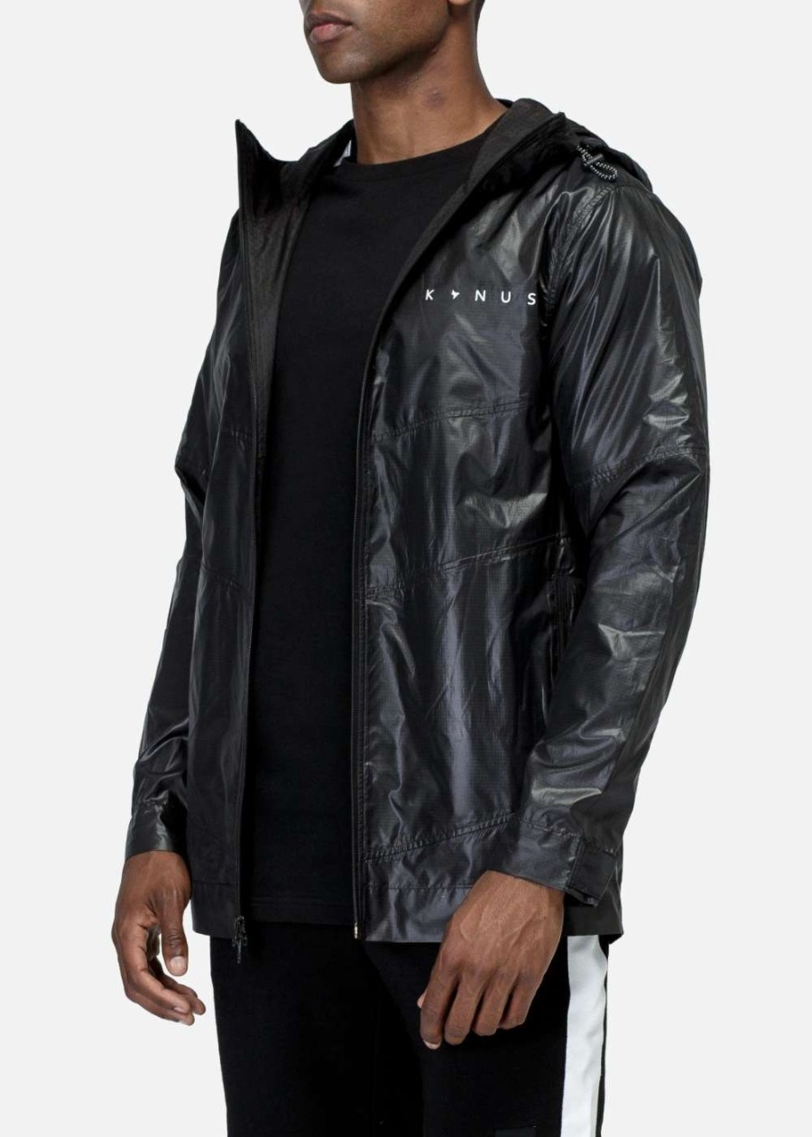 Coats, Jackets & Blazers * | Konus Men'S Hooded Windbreaker In Black