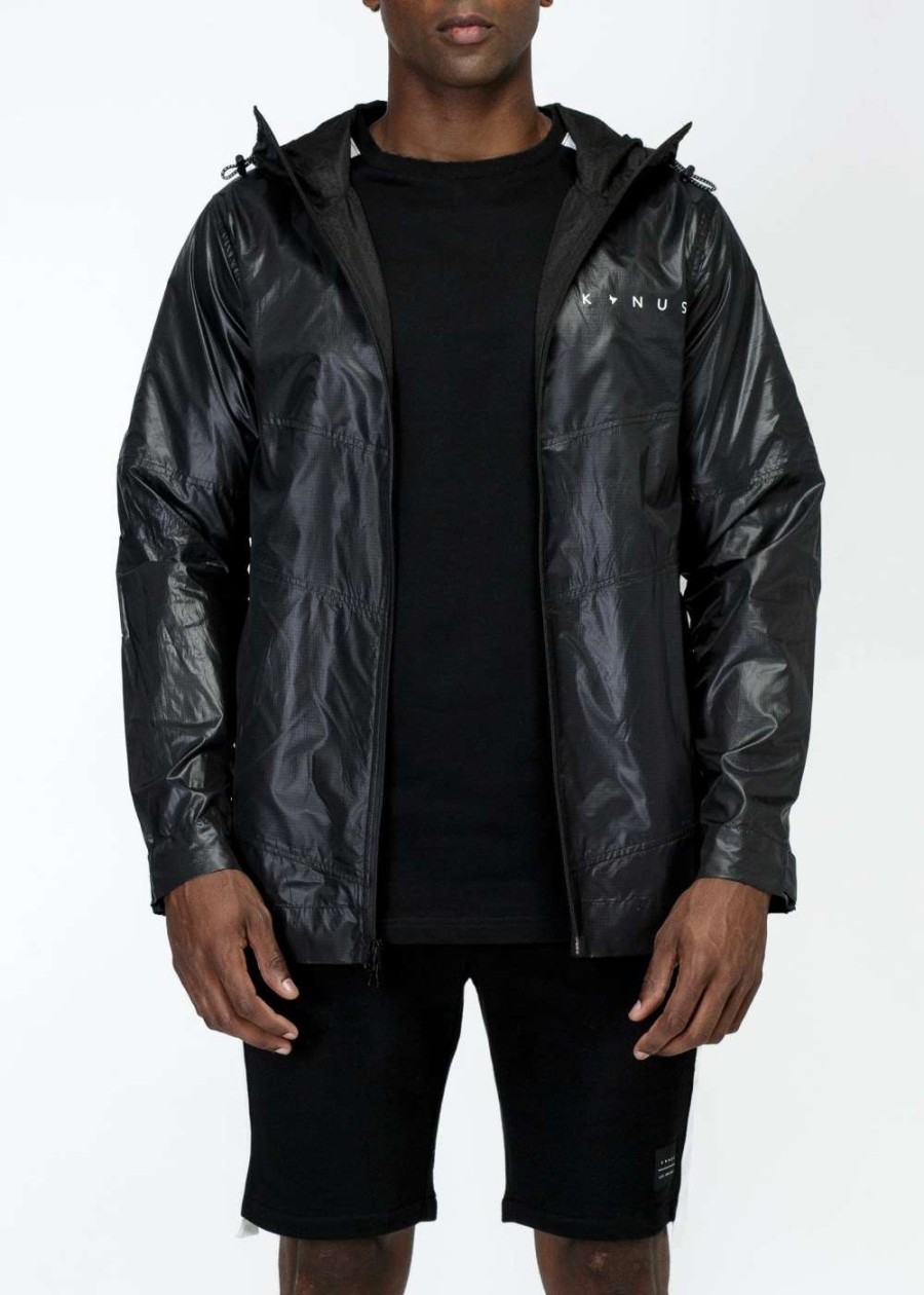 Coats, Jackets & Blazers * | Konus Men'S Hooded Windbreaker In Black