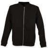 Coats, Jackets & Blazers * | Skinni Fit Fit Mens Full Zip Plain Bomber Jacket ( ) Black