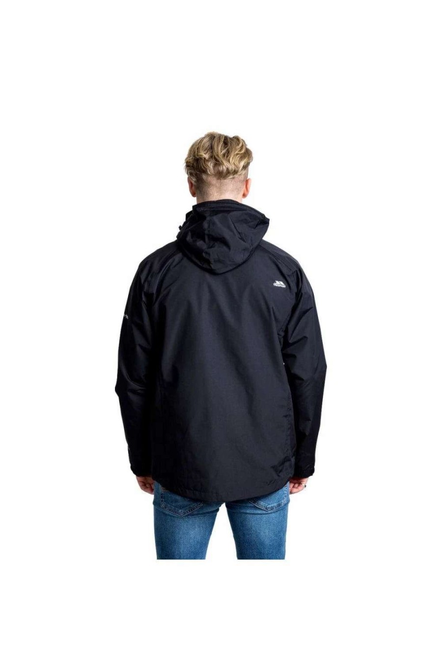 Coats, Jackets & Blazers * | Trespass Mens Edwards Ii Waterproof Jacket Black