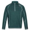 Coats, Jackets & Blazers * | Regatta Mens Yonder Quick Dry Moisture Wicking Half Zip Fleece Jacket Pacific Green