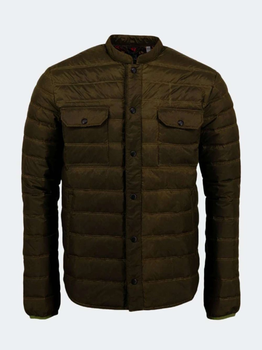 Coats, Jackets & Blazers * | Lords Of Harlech Of Harlech Mao Packable Waxdown Olive