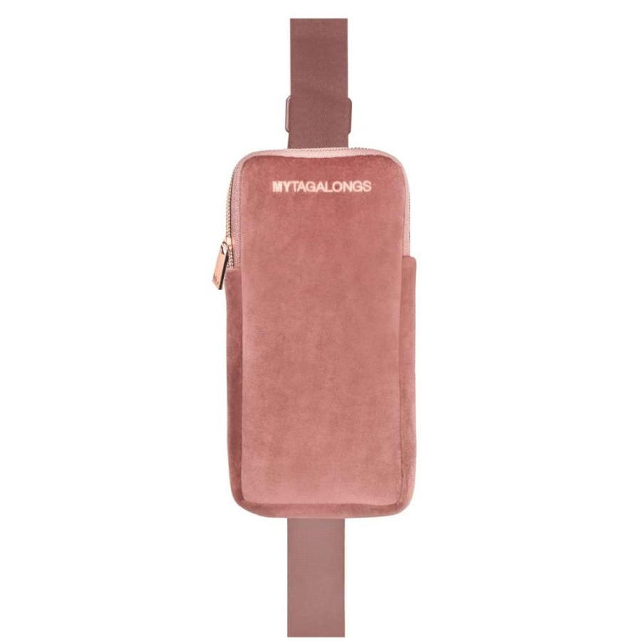 Fanny Pack * | Mytagalongs Phone Sling Cross Body (Velour Finish) Vixen Rose