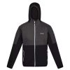 Coats, Jackets & Blazers * | Regatta Mens Attare Hooded Soft Shell Jacket Black/Dark Grey