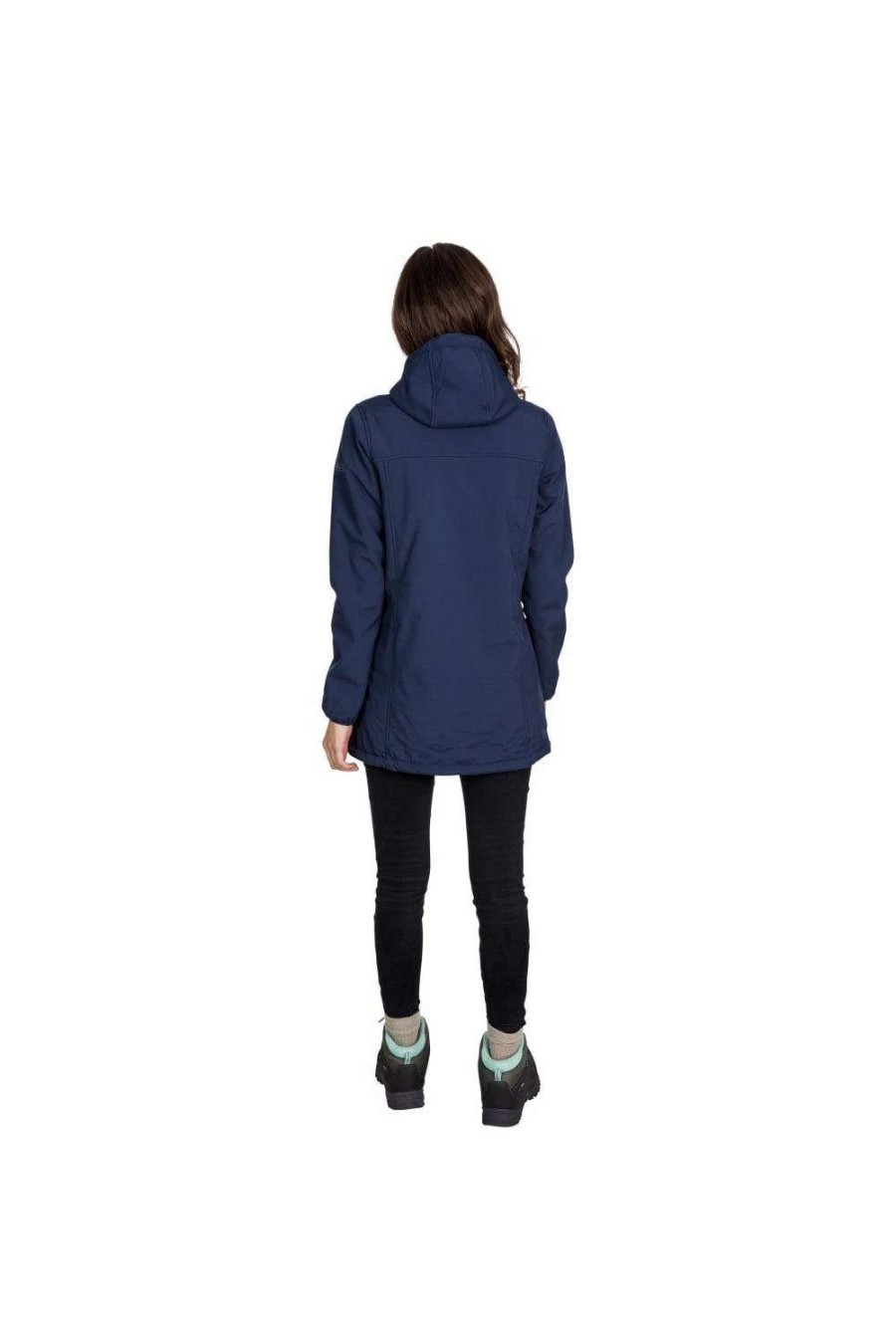 Coats, Jackets & Blazers * | Trespass Womens/Ladies Kristen Longer Length Hooded Waterproof Jacket Navy