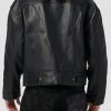 Coats, Jackets & Blazers * | Hudson Jeans Leather Trucker Jacket Panther