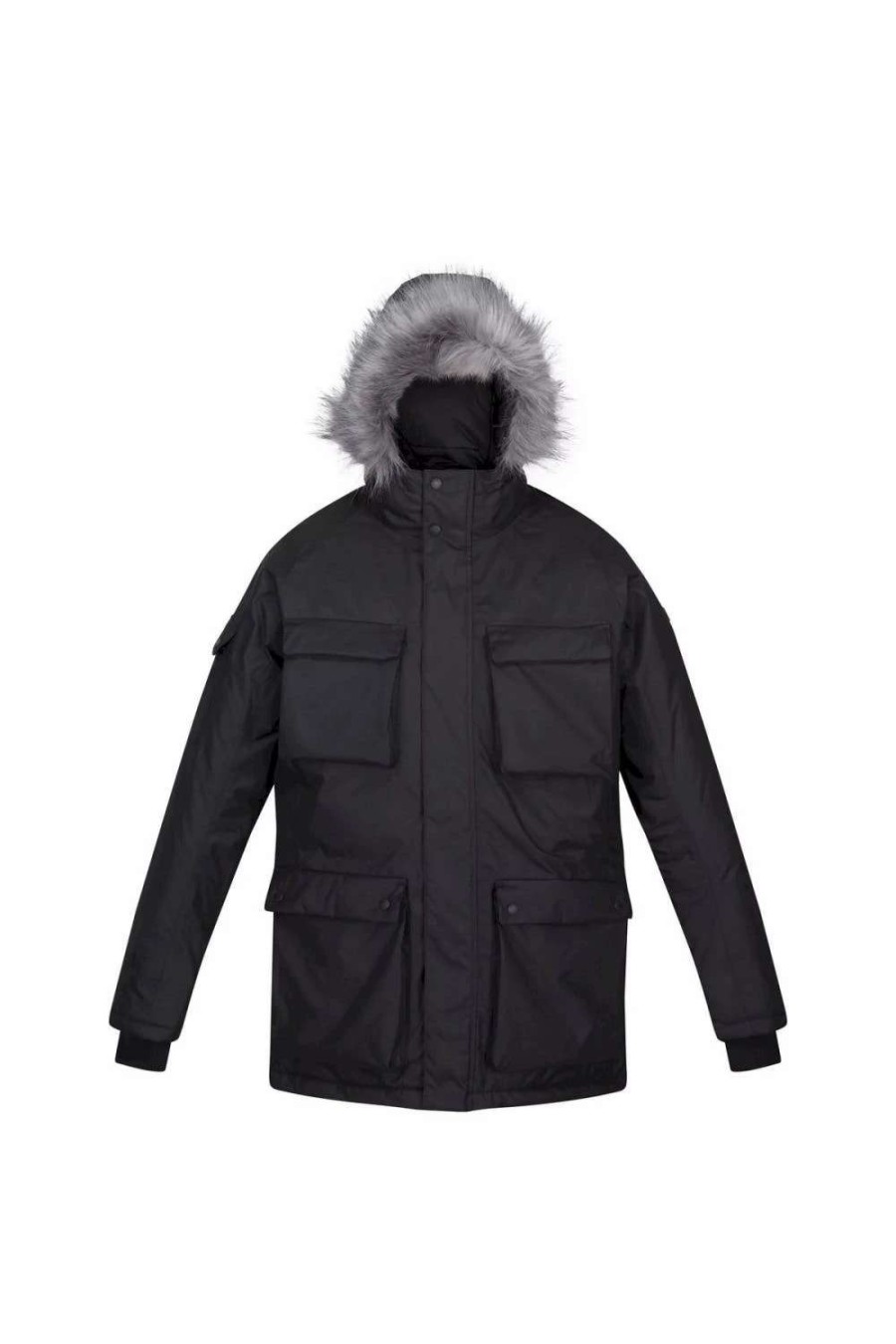 Coats, Jackets & Blazers * | Regatta Mens Aziel Waterproof Parka Black