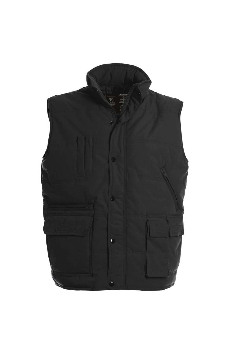 Coats, Jackets & Blazers * | B&C B&C Mens Explorer Full Zip Water Repellent Bodywarmer/Gilet ( ) Black