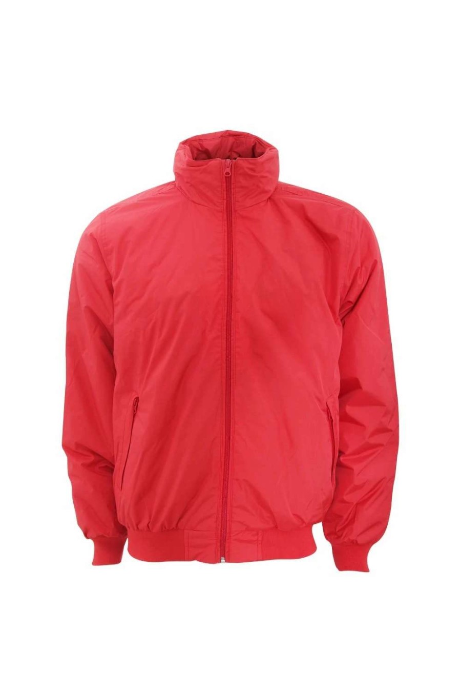 Coats, Jackets & Blazers * | B&C B&C Mens Padded Waterproof Crew Bomber ( ) Red/ Warm Gray