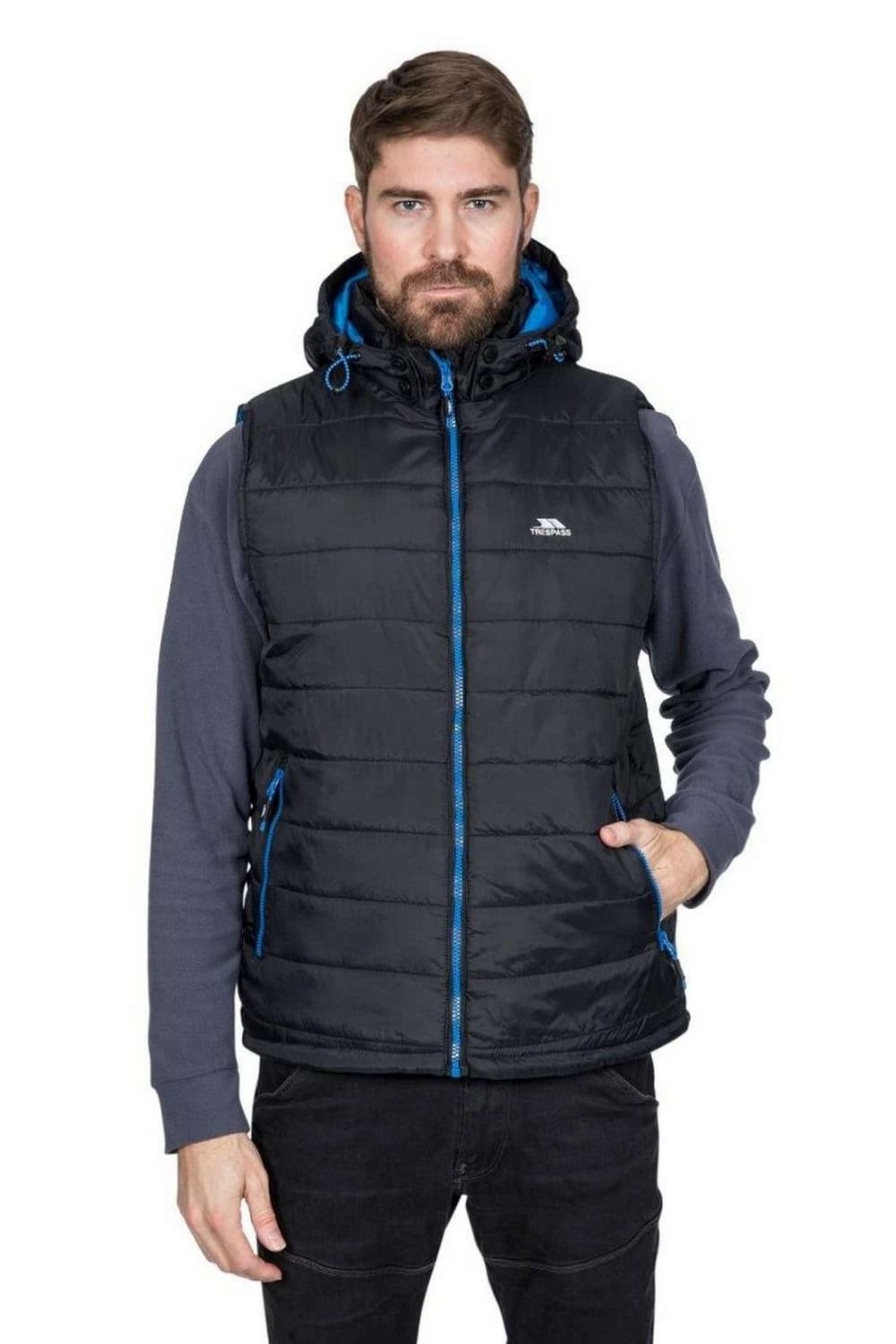 Coats, Jackets & Blazers * | Trespass Mens Franklyn Padded Gilet Black