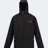 Coats, Jackets & Blazers * | Regatta Mens Waterproof Jacket Black